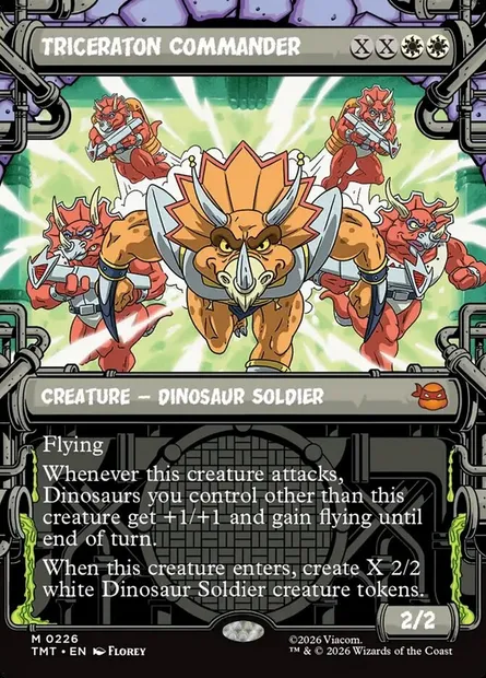Triceraton Commander, Magic card TMT 226 — Teenage Mutant Ninja Turtles set