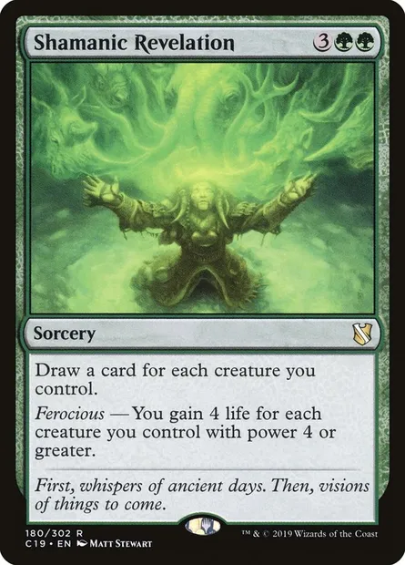 Shamanic Revelation, Magic card C19 180 — Commander 2019 set
