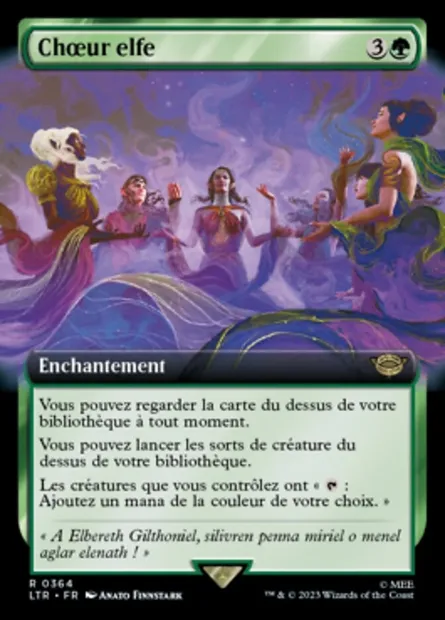 Chœur elfe, carte Magic LTR 364 — extension Le Seigneur des Anneaux : chroniques de la Terre du Milieu