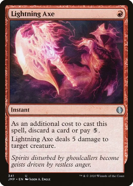 Lightning Axe, Magic card JMP 341 — Jumpstart set