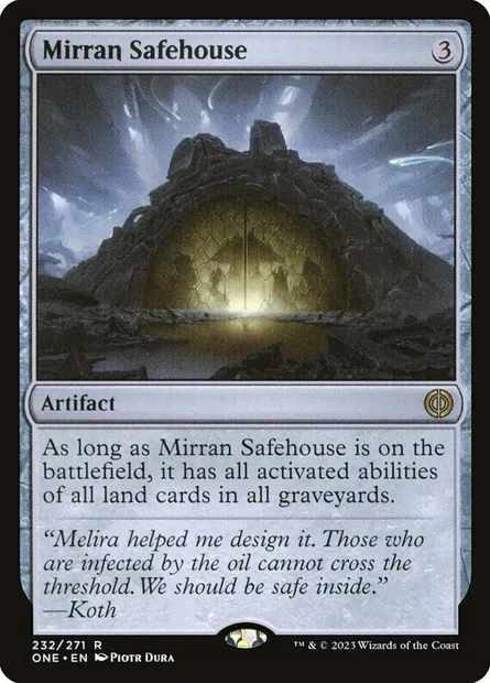 Mirran Safehouse, Magic card ONE 232 — Phyrexia: All Will Be One set