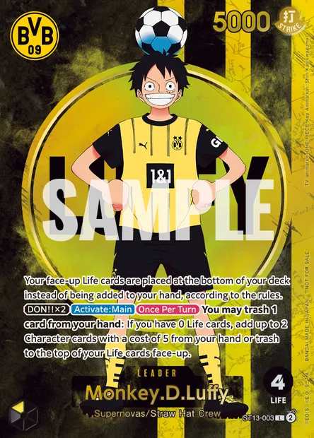 Monkey.D.Luffy, One Piece card ST13-003 — The Three Brothers set