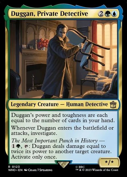 Duggan, Private Detective, Magic card WHO 123 — Doctor Who set