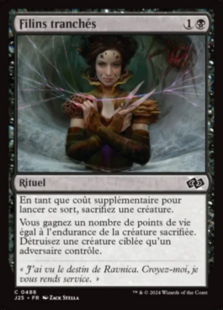 Filins tranchés, carte Magic J25 488 — extension Foundations Jumpstart