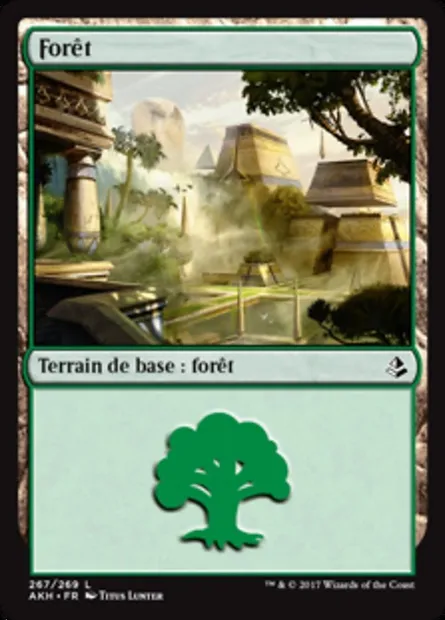 Forêt, carte Magic AKH 267 — extension Amonkhet
