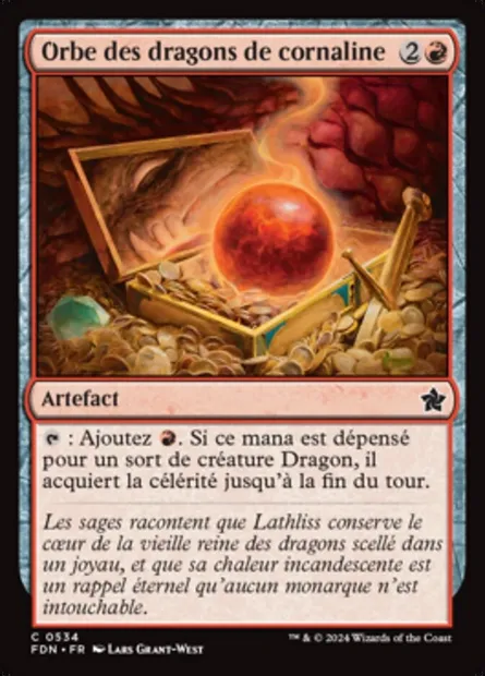 Orbe des dragons de cornaline, carte Magic FDN 534 — extension Foundations