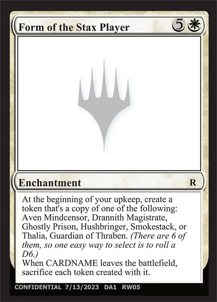 Form of the Stax Player, carte Magic UNK RW05b — extension Unknown Event