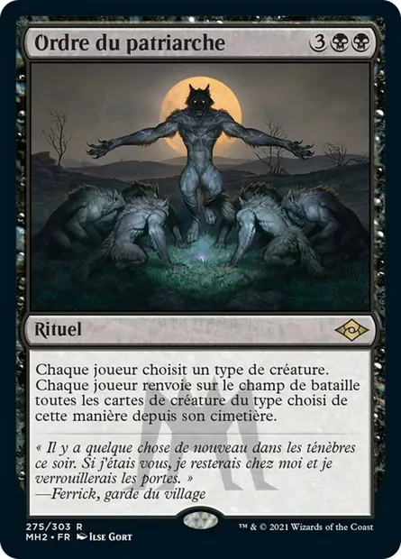 Ordre du patriarche, carte Magic MH2 275 — extension Horizons du Modern 2