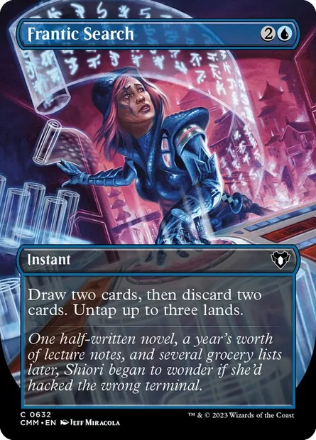 Frantic Search, Magic card CMM 632 — Commander Masters set