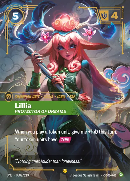 Lillia, carte Riftbound UNL 058a — extension Unleashed