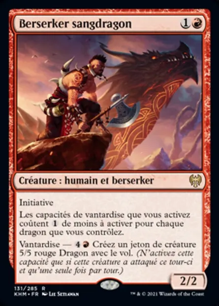 Berserker sangdragon, carte Magic KHM 131 — extension Kaldheim