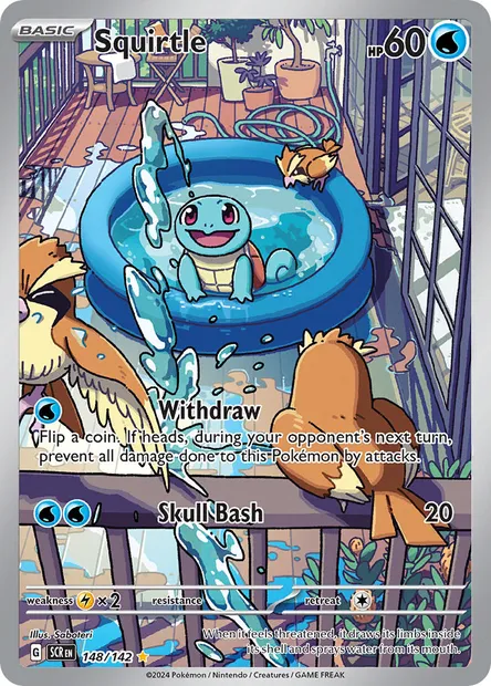 Squirtle, Pokémon card SCR 148 — Stellar Crown set