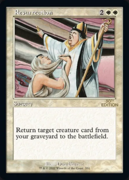 Résurrection, carte Magic 30A 331 — extension 30th Anniversary Edition
