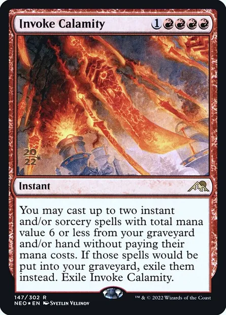 Invoke Calamity, Magic card PNEO 147s — Kamigawa: Neon Dynasty Promos set
