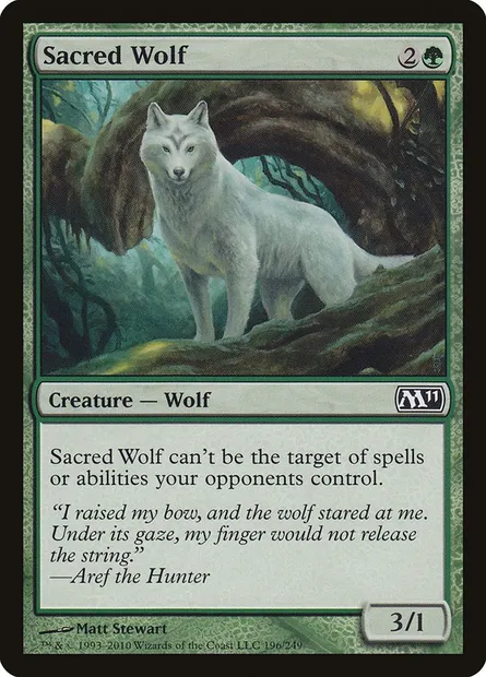Sacred Wolf, Magic card M11 196 — Magic 2011 set