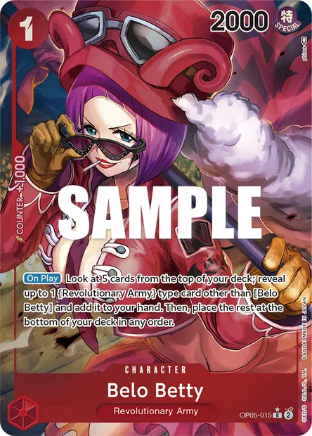 Belo Betty, One Piece card OP05-015 — AWAKENING OF THE NEW ERA set