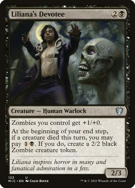 Liliana's Devotee, Magic card MIC 122 — Midnight Hunt Commander set