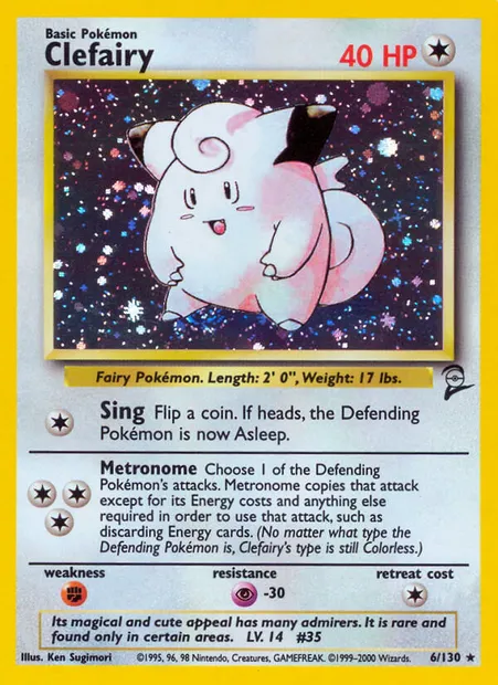 Clefairy, Pokémon card B2 6 — Base Set 2 set