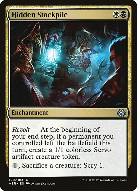 Hidden Stockpile, Magic card AER 129 — Aether Revolt set