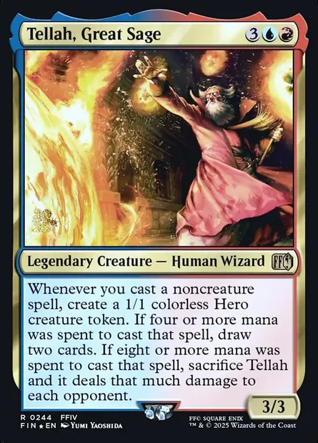 Tellah, grand sage, carte Magic PFIN 244s — extension Final Fantasy Promos