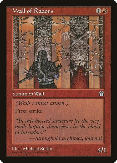Mur de rasoirs, carte Magic STH 100 — extension Forteresse