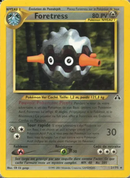 Foretress, carte Pokémon ND 21 — extension Neo Discovery