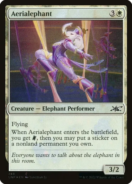Aerialephant, carte Magic UNF 288 — extension Unfinity