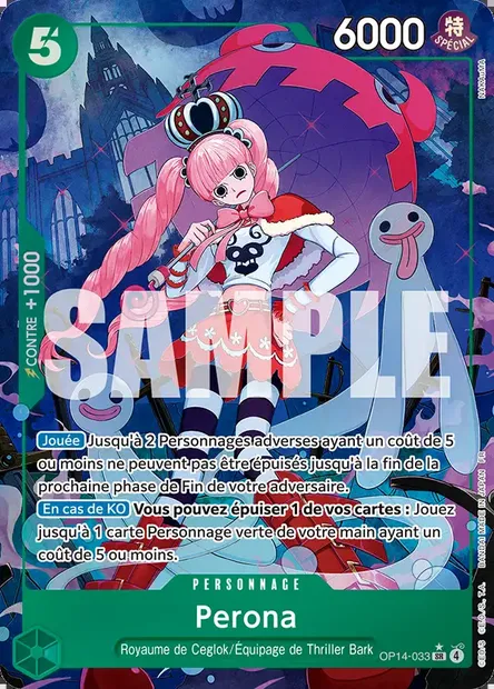 Perona, carte One Piece OP14-033 — extension LES SEPT DE LA MER D'AZUR