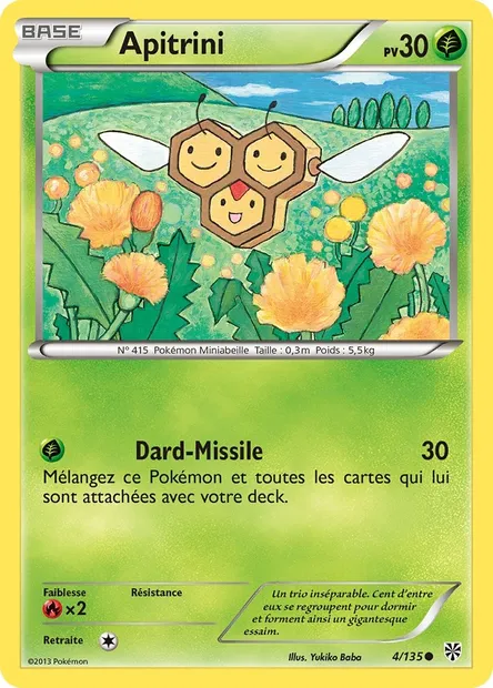 Apitrini, carte Pokémon PLS 4 — extension Tempète Plasma