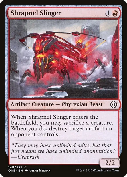 Shrapnel Slinger, Magic card ONE 148 — Phyrexia: All Will Be One set