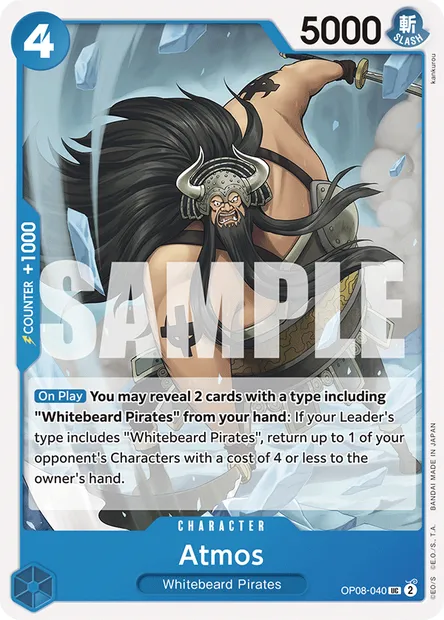 Atmos, One Piece card OP08-040 — TWO LEGENDS set