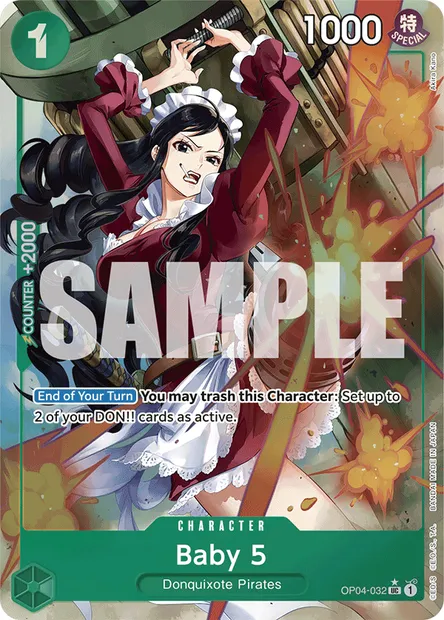 Baby 5, One Piece card OP04-032 — KINGDOMS OF INTRIGUE set