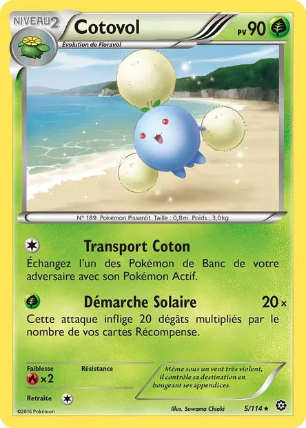 Cotovol, carte Pokémon STS 5 — extension Offensive Vapeur