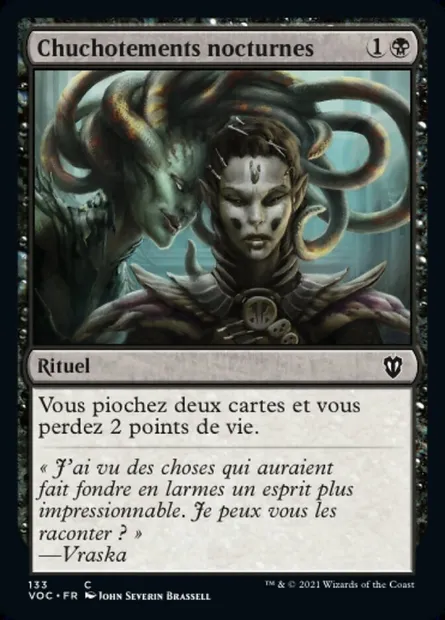 Chuchotements nocturnes, carte Magic VOC 133 — extension Crimson Vow Commander