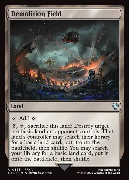 Demolition Field, Magic card FIC 385 — Final Fantasy Commander set