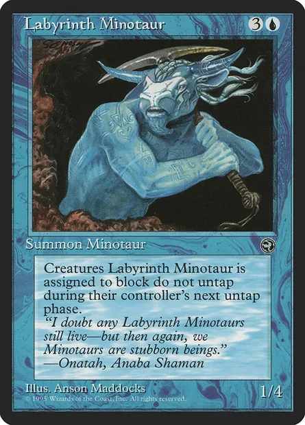 Labyrinth Minotaur, Magic card HML 30a — Homelands set