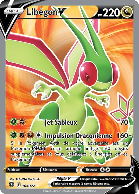 Libégon V, carte Pokémon BRS 164 — extension Stars Étincelantes
