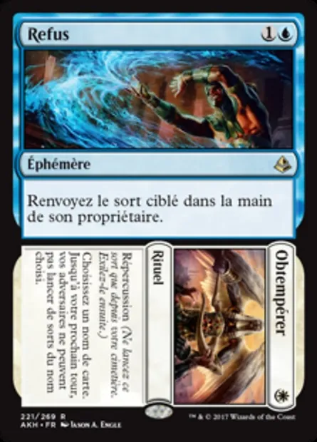 Refus // Obtempérer, carte Magic AKH 221 — extension Amonkhet
