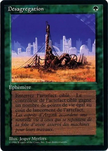 Crumble, Magic card FBB 191 — Foreign Black Border set
