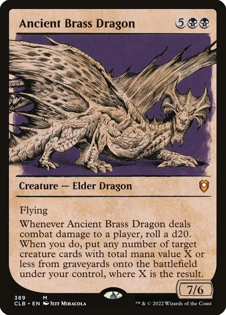 Ancient Brass Dragon, Magic card CLB 389 — Commander Legends: Battle for Baldur's Gate set