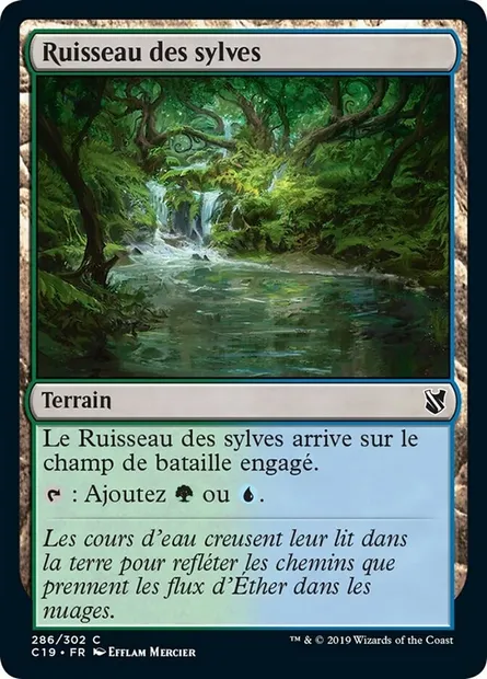 Ruisseau des sylves, carte Magic C19 286 — extension Commander 2019
