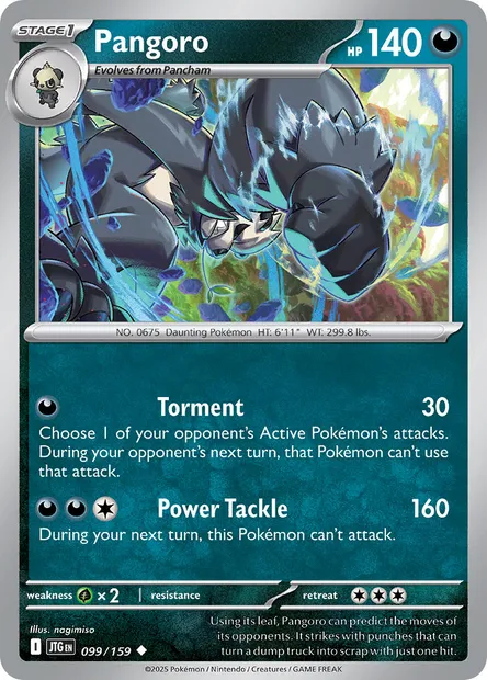 Pangoro, Pokémon card JTG 099 — Journey Together set