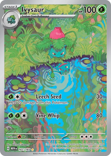 Ivysaur, Pokémon card MEW 167 — 151 set