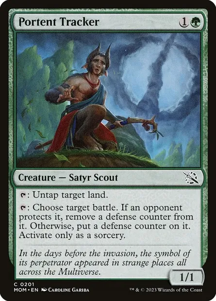 Portent Tracker, Magic card MOM 201 — March of the Machine set