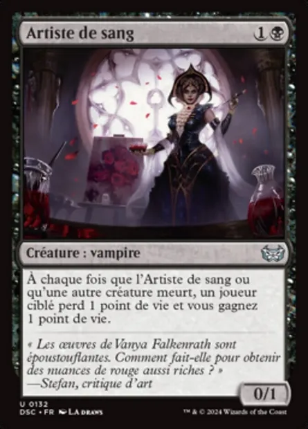 Artiste de sang, carte Magic DSC 132 — extension Duskmourn: House of Horror Commander