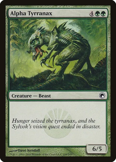 Alpha Tyrranax, Magic card SOM 109 — Scars of Mirrodin set