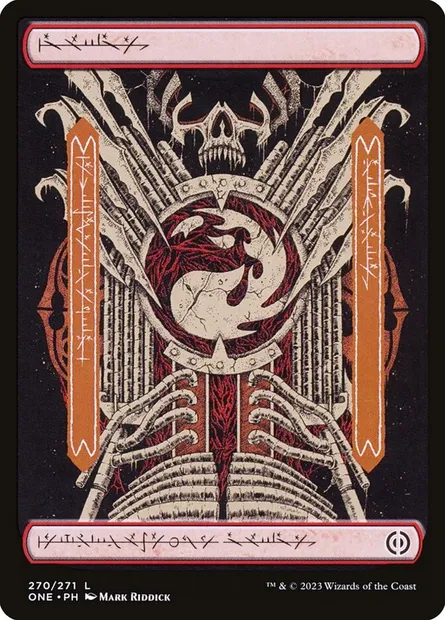 Montagne, carte Magic ONE 270 — extension Tous Phyrexians