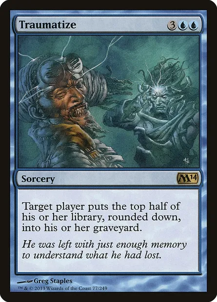 Traumatize, Magic card M14 77 — Magic 2014 set