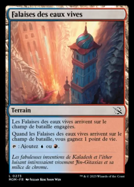 Falaises des eaux vives, carte Magic MOM 273 — extension L'invasion des machines