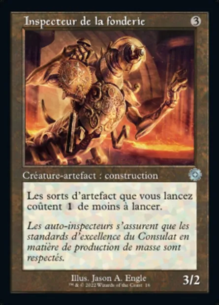 Inspecteur de la fonderie, carte Magic BRR 16 — extension The Brothers' War Retro Artifacts